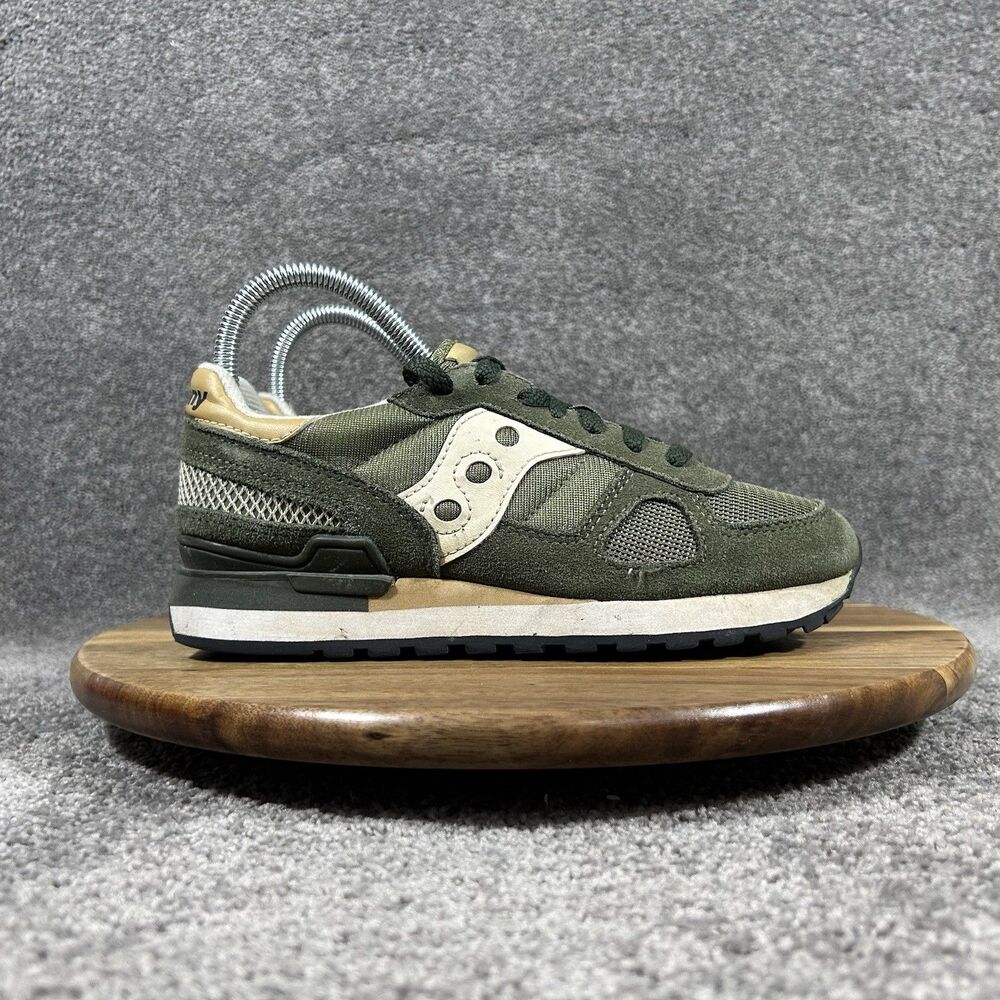 Saucony Shadow Original Men’s Size 5 Olive Green Athletic Running Shoes Used